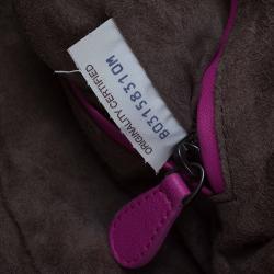 Pre Owned Bottega Veneta Pink Intrecciato Woven Leather Crossbody Bag