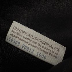 Pre Owned محفظة بوتيغا فينيتا كونتينينتال جلد إنترشياتو مغزول سوداء