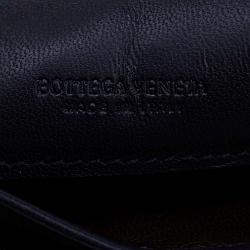 Pre Owned محفظة كونتينيتال بوتيغا فينيتا جلد أزرق داكن أنترشياتو بقلاب