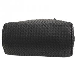 Pre Owned Bottega Veneta Black Intrecciato Roma Tote