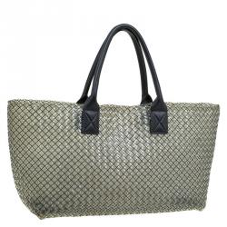 Pre Owned Bottega Veneta Black PVC Large Limited Edition Cabat Tote