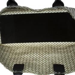Pre Owned Bottega Veneta Black PVC Large Limited Edition Cabat Tote