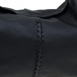 Pre Owned Bottega Veneta Black Cervo Leather Loop Hobo