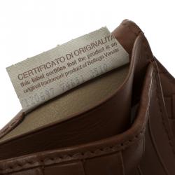 مملوكة مسبقًا Bottega Veneta Brown Intrecciato Leather Continental Wallet