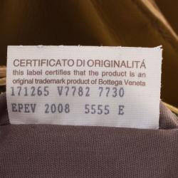 Pre Owned حقيبة يد بوتيغا فينيتا روما جلد إنترشي اتو بنية فاتحة