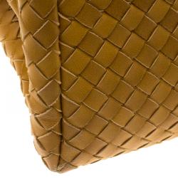 Pre Owned حقيبة يد بوتيغا فينيتا روما جلد إنترشياتو بنية فاتحة