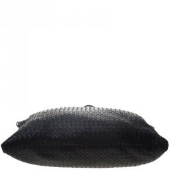 Pre Owned Bottega Veneta Black Intrecciato Nappa Leather Convertible Tote