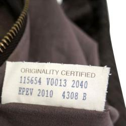 مملوكة مسبقًا حقيبة بوتيغا فينيتا متوسطة جلد نابا إنترشياتو بنية داكنة