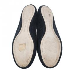 Bottega Veneta Black Intrecciato Suede Carpet Slippers Size 39.5