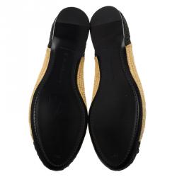 مملوكة مسبقًا Bottega Veneta Two-Tone Raffia Ballet Flats Size 40