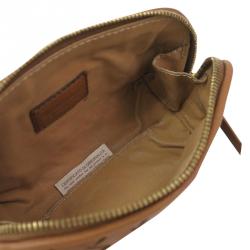 Bottega Veneta Brown Intrecciato Woven Nappa Leather Cosmetic Pouch