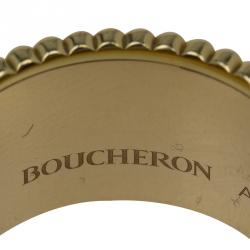Boucheron Quatre Classic Diamonds Yellow White and Pink Gold Large Ring Size 52