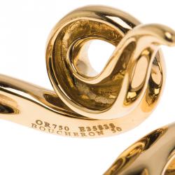 Boucheron Snake Yellow Gold Double Ring Size 50