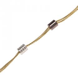 Boucheron Quatre Ceramic, 18k Three Tone Gold Soft Bracelet Size 17cm