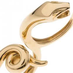 Boucheron Snake Yellow Gold Double Ring Size 54