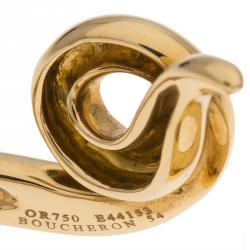 Boucheron Snake Yellow Gold Double Ring Size 54