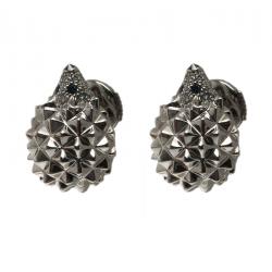 Boucheron Hedgehog Diamond 18k White Gold Stud Earrings