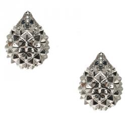 Boucheron Hedgehog Diamond 18k White Gold Stud Earrings
