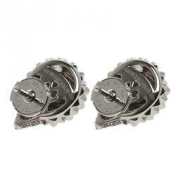 Boucheron Hedgehog Diamond 18k White Gold Stud Earrings