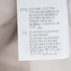 Pre Owned Brunello Cucinelli Grey Cotton Embellished Neck Detail Long Sleeve Top XXL