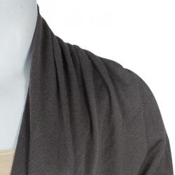 Pre Owned Brunello Cucinelli Grey Cashmere Cardigan L