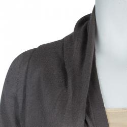 Pre Owned Brunello Cucinelli Grey Cashmere Cardigan L