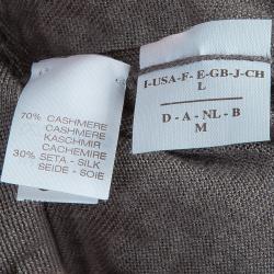 Pre Owned Brunello Cucinelli Grey Cashmere Cardigan L