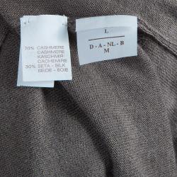 Pre Owned Brunello Cucinelli Grey Cashmere Cardigan L