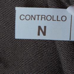 Pre Owned Brunello Cucinelli Grey Cashmere Cardigan L