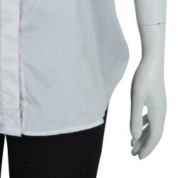 Pre Owned Brunello Cucinelli White Short Sleeve Top L