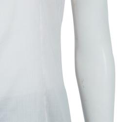 Pre Owned Brunello Cucinelli White Short Sleeve Top L