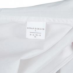 Pre Owned Brunello Cucinelli White Short Sleeve Top L