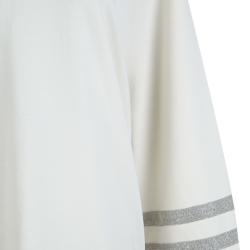 Pre Owned Brunello Cucinelli Beige Embellished Sleeve Sweatshirt L