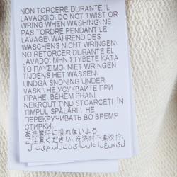 Pre Owned Brunello Cucinelli Beige Embellished Sleeve Sweatshirt L