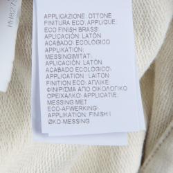 Pre Owned Brunello Cucinelli Beige Embellished Sleeve Sweatshirt L