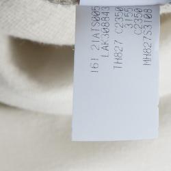 Pre Owned Brunello Cucinelli Beige Embellished Sleeve Sweatshirt L