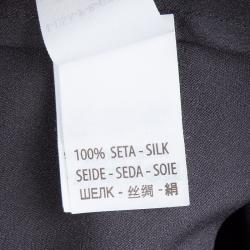 Brunello Cuccinelli Grey Silk Draped Sleeveless Maxi Dress M