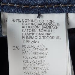 Pre Owned Brunello Cucinelli Blue Denim Low Waist Slim Straight Fit Jeans XXL