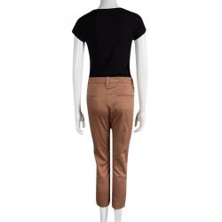 Brunello Cucinelli Rust Orange Cotton Tailored Pants M