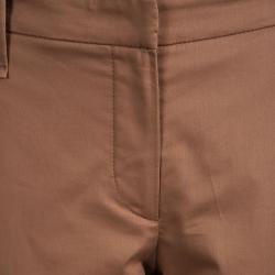 Brunello Cucinelli Rust Orange Cotton Tailored Pants M
