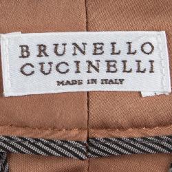 Brunello Cucinelli Rust Orange Cotton Tailored Pants M