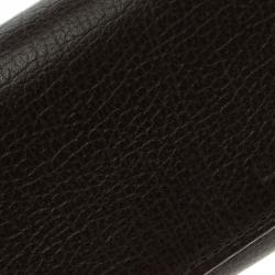 Pre Owned Burberry Dark Brown Leather 4 Key Case Holder
