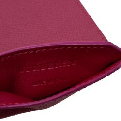 Burberry Pink Leather Carlington iPhone Case