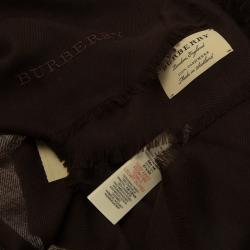 مملوكة مسبقًا Burberry Dark Chestnut Cashmere Scarf