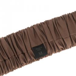 Burberry Fawn Rose Fabric Ruched Bow Corset Belt Size M
