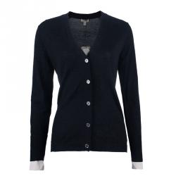 Pre Owned Burberry Brit Novacheck Cuff Cardigan Size S