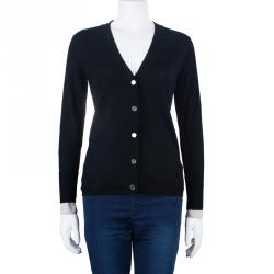 Pre Owned Burberry Brit Novacheck Cuff Cardigan Size S