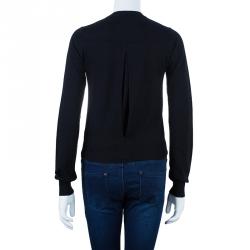 Pre Owned Burberry Black Button Down Cardigan S