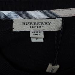 Pre Owned Burberry Black Button Down Cardigan S