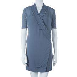 مملوكة مسبقًا Burberry Brit Grey Rainie Wrap Dress XS